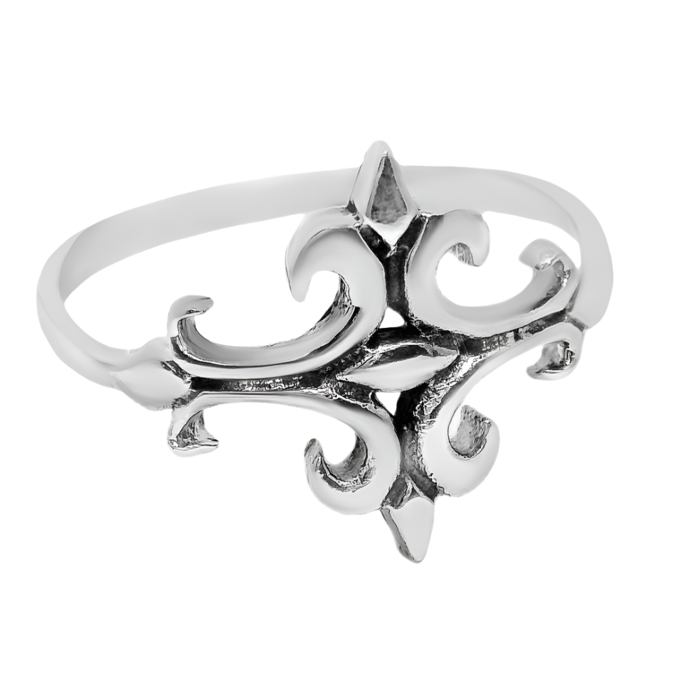 Sterling Silver Saint Fleur De Lis Ring