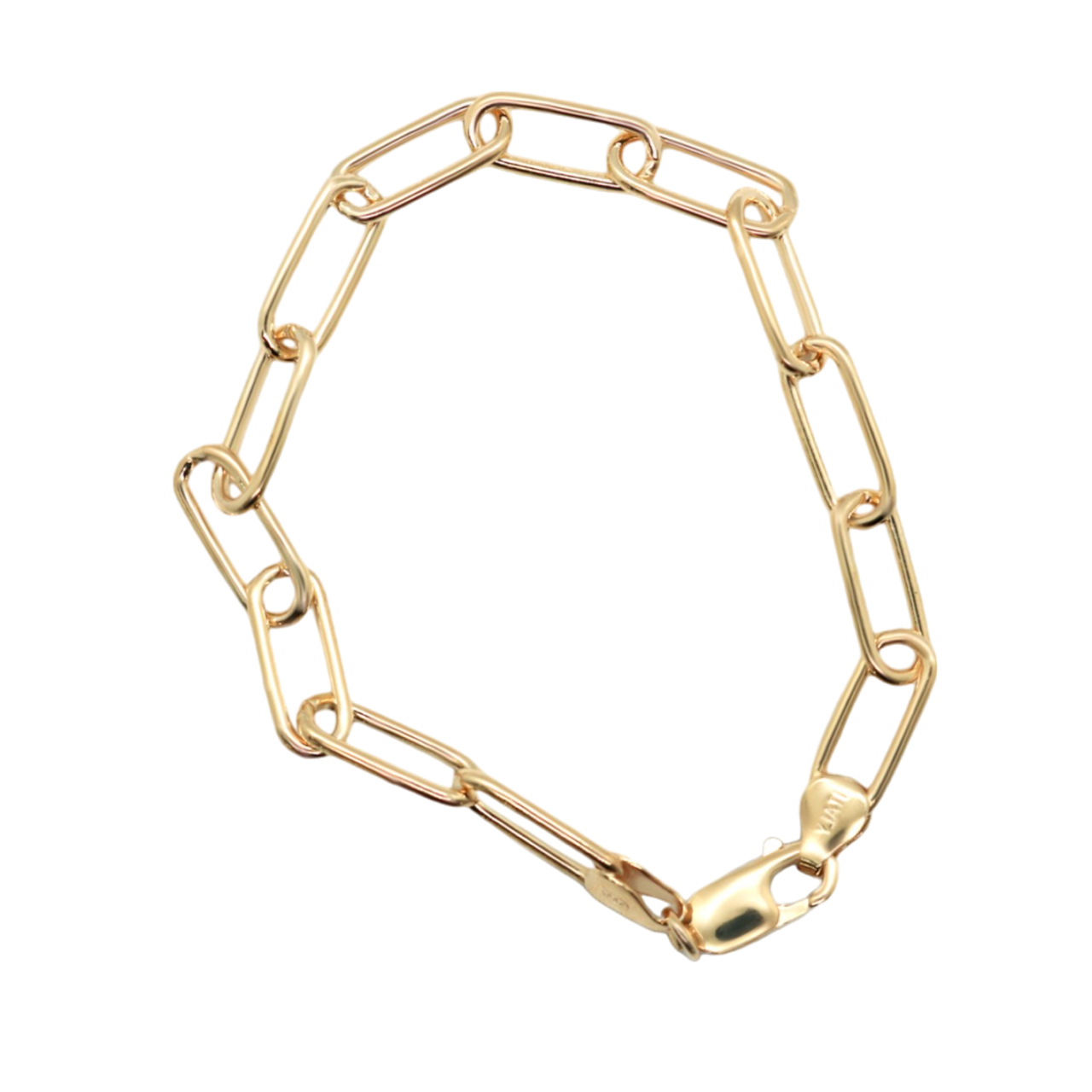 Stainless Engravable Paper Clip Bracelet