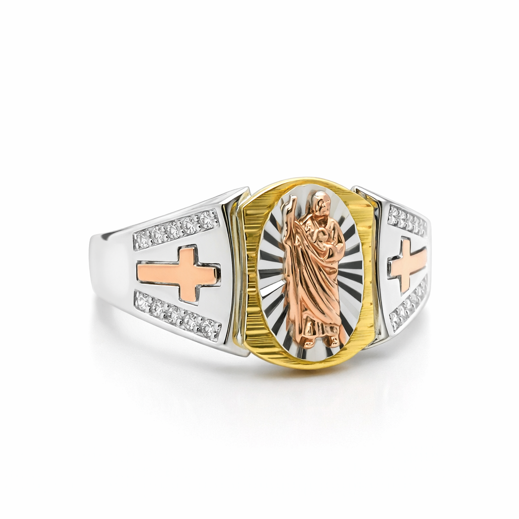 925 Mexican Sterling Silver St. Jude Men Ring