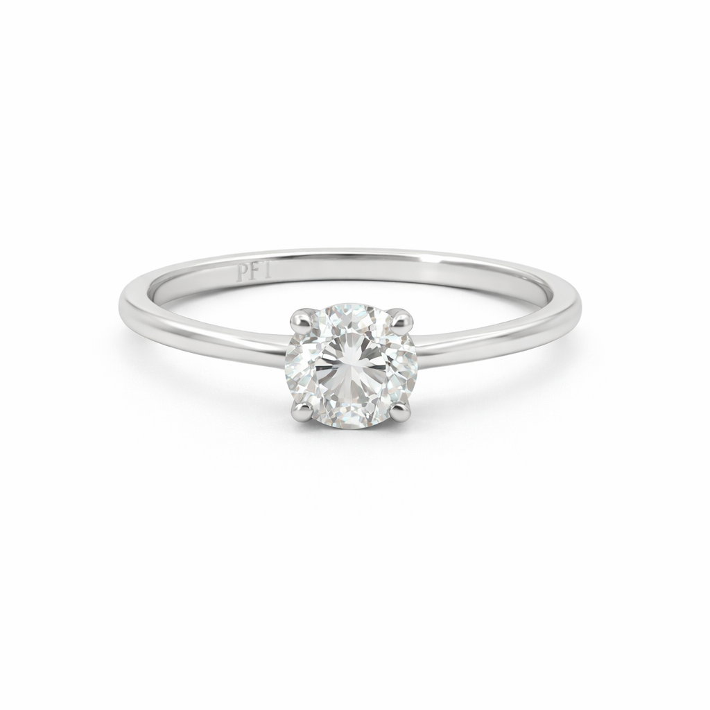 Sterling Silver 6mm Round CZ Birthstone Ring
