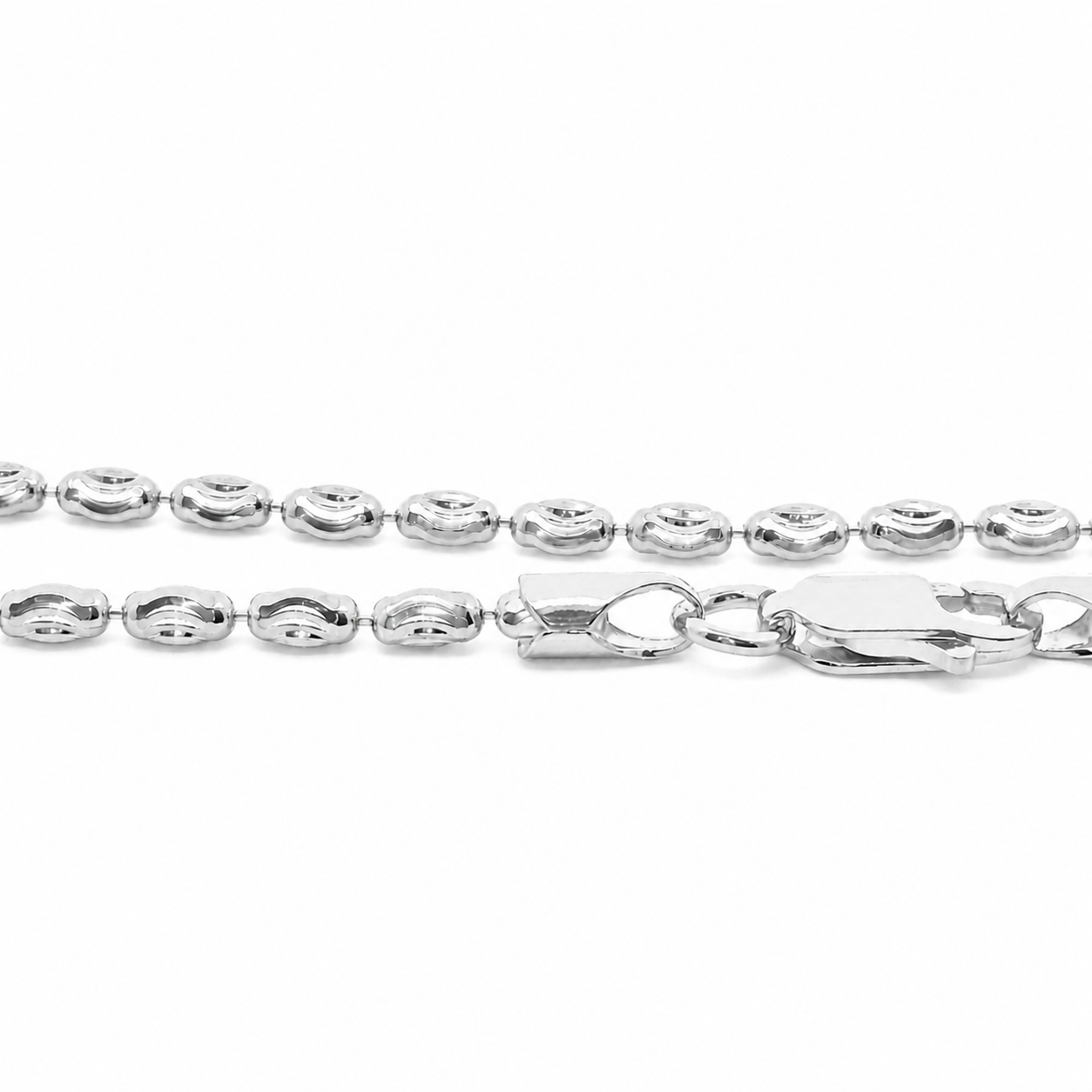Sterling Silver Continuous Oval Moon Cut Chain