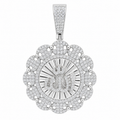 Men's Sterling Silver CZ Arabic "Allah" Pendant