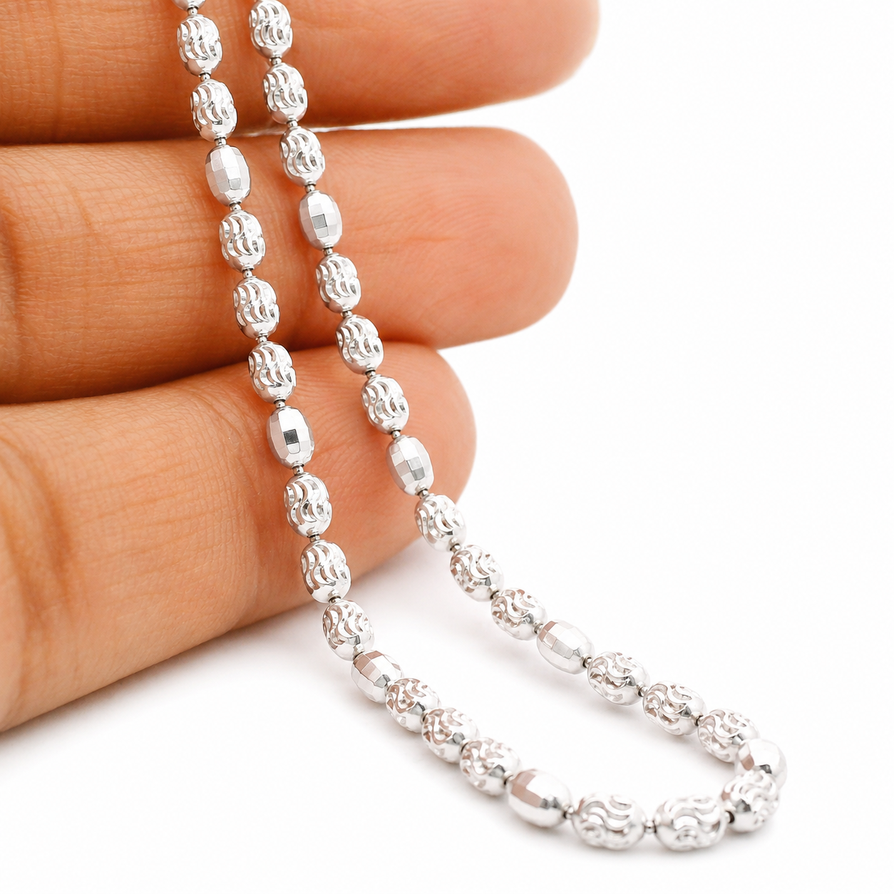 Italian Sterling Silver Diamond Cut Chain