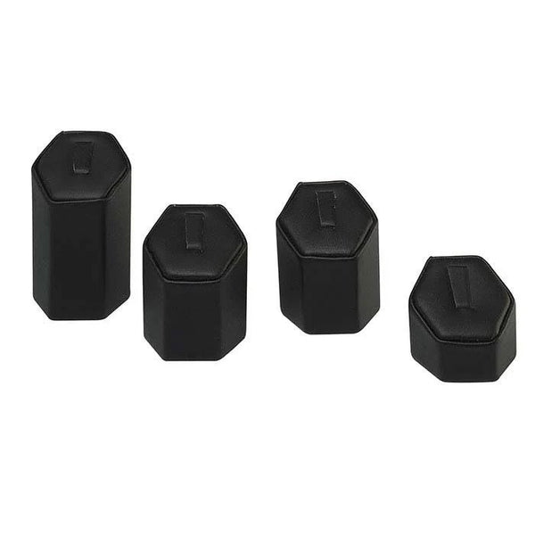 4pcs leatherette ring pedestals