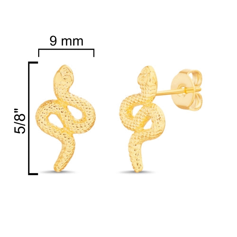 Sterling Silver Snake Studs