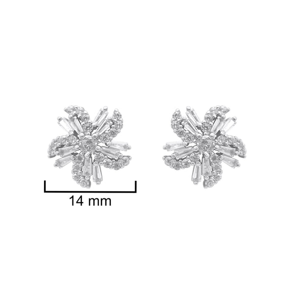 Sterling Silver Flower Earrings