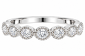 Sterling Silver Moissanite Bubble Half Eternity Accent Band - 0.72 CTW VVS D