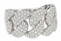 Sterling Silver Moissanite 13mm Cuban Link Men's Ring - 1.77 CTW VVS D