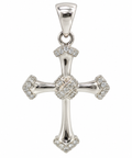 Sterling Silver Moissanite X Cross Pendant - 0.13 CTW VVS D
