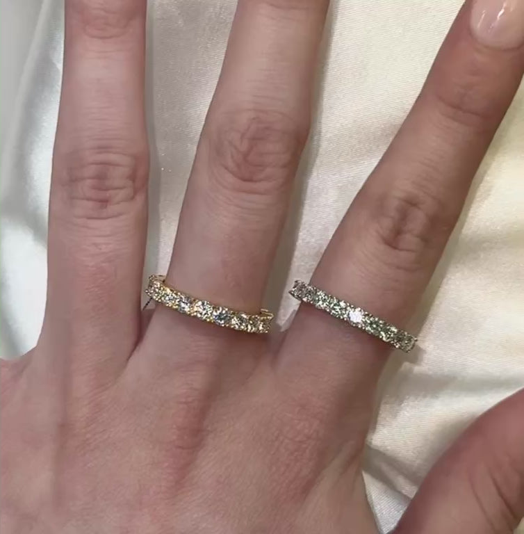 Sterling Silver Moissanite 3.0CT Eternity Band