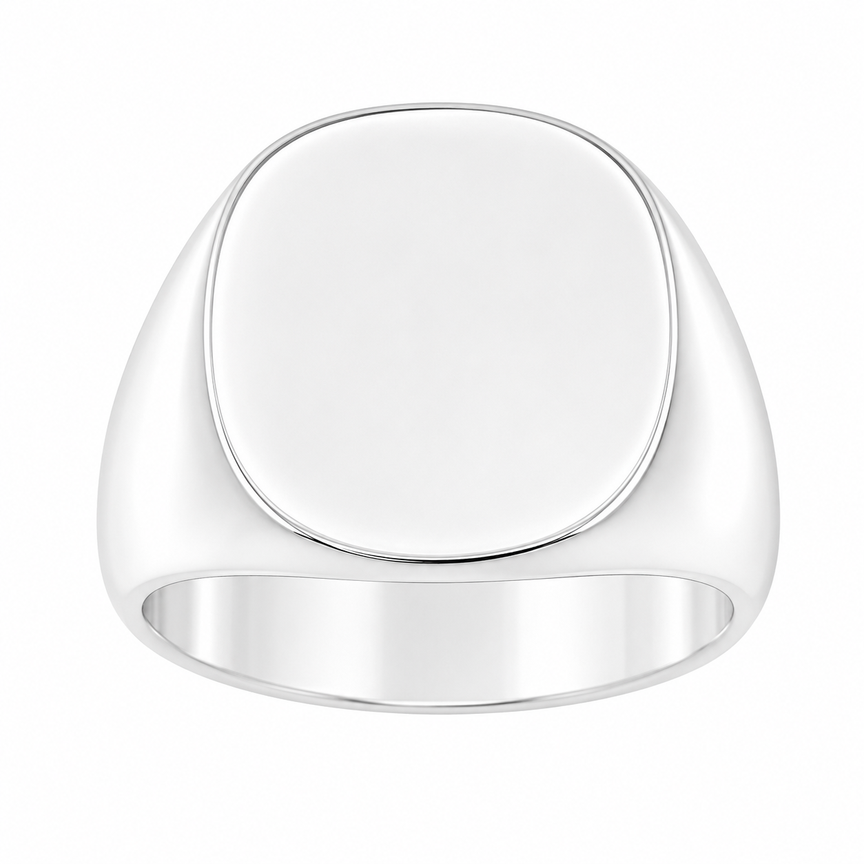 Sterling Silver Men's Engravable Plain Round Ring