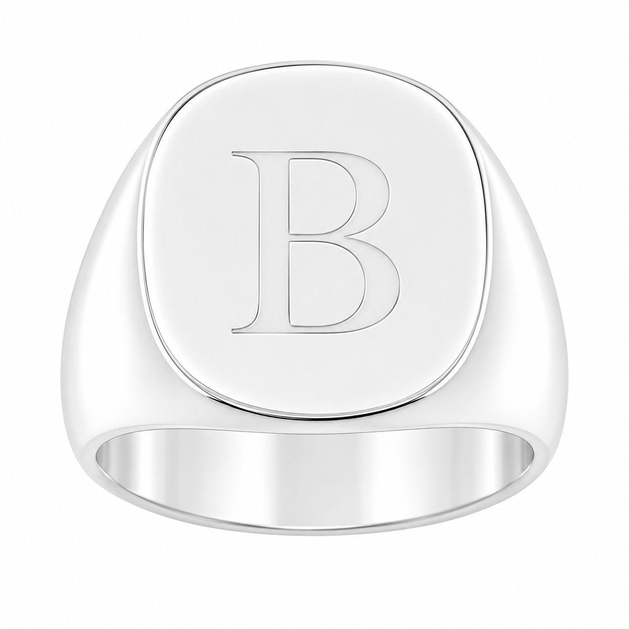 Sterling Silver Men's Engravable Plain Round Ring