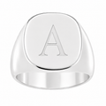 Sterling Silver Men's Engravable Plain OVAL Ring