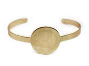 German Silver Engravable Large 27mm Round Cuff Bangle