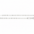 Sterling Silver 1.5mm Diamond Cut Hexagon Beaded Anklet