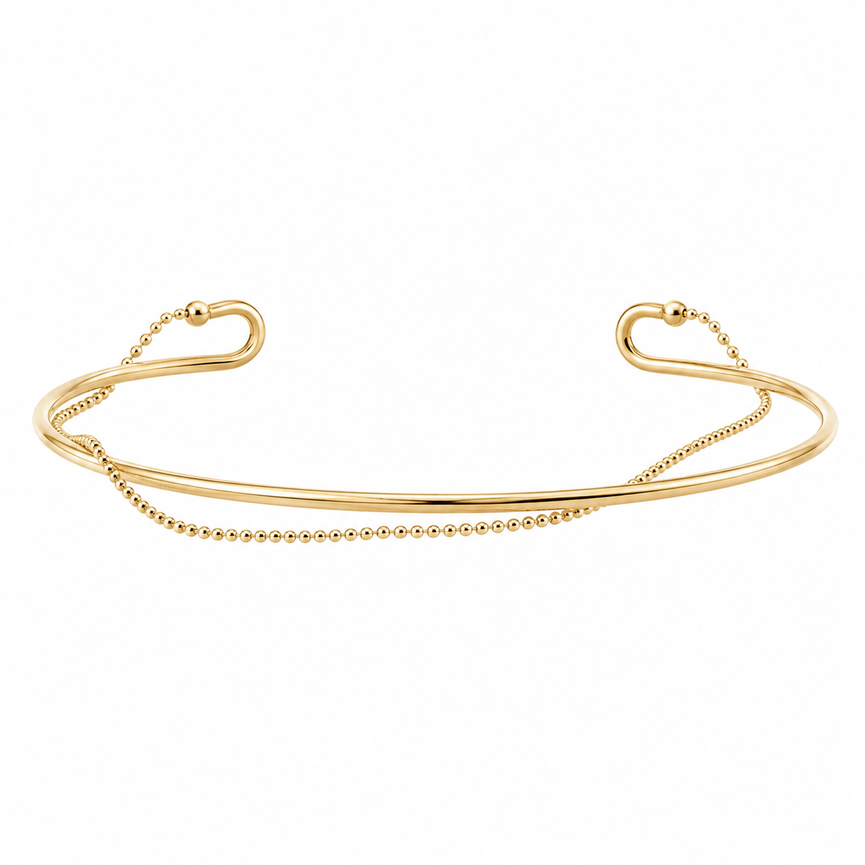 Bead Dangle Open Bangle