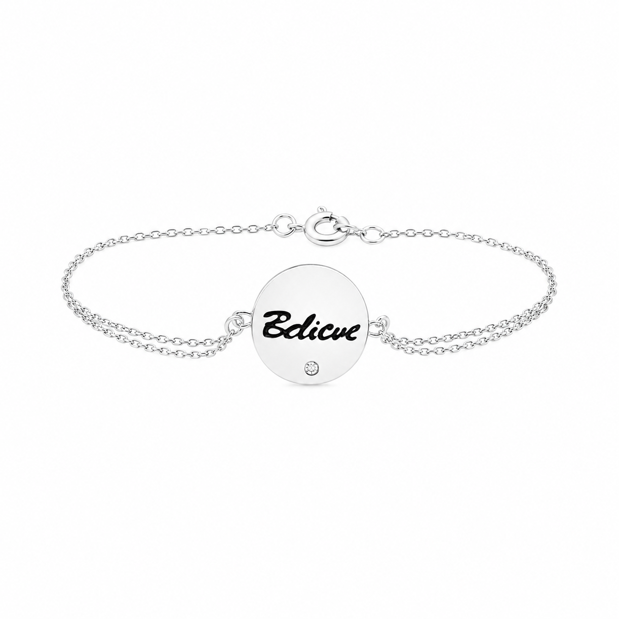 Sterling Silver Round "Believe" Bracelet