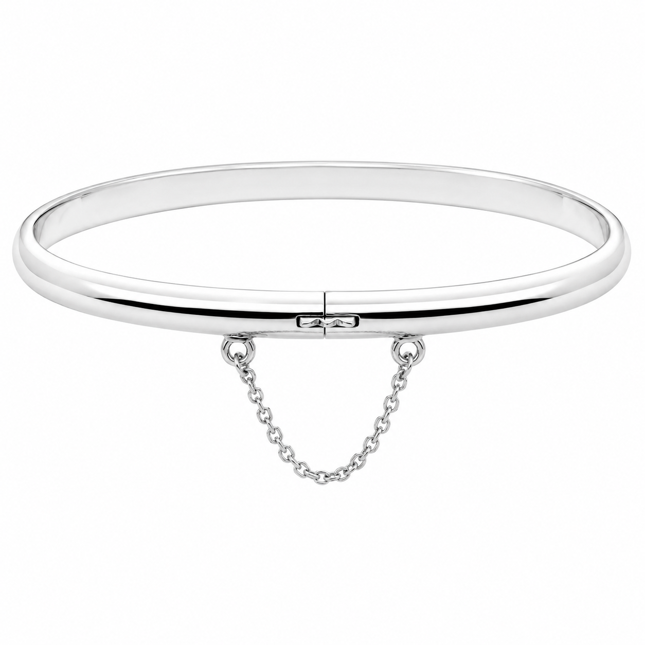 Sterling Silver Bangle With Chain