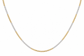 Sterling Silver Two Tone 025 Gauge Diamond Cut Snake Chain