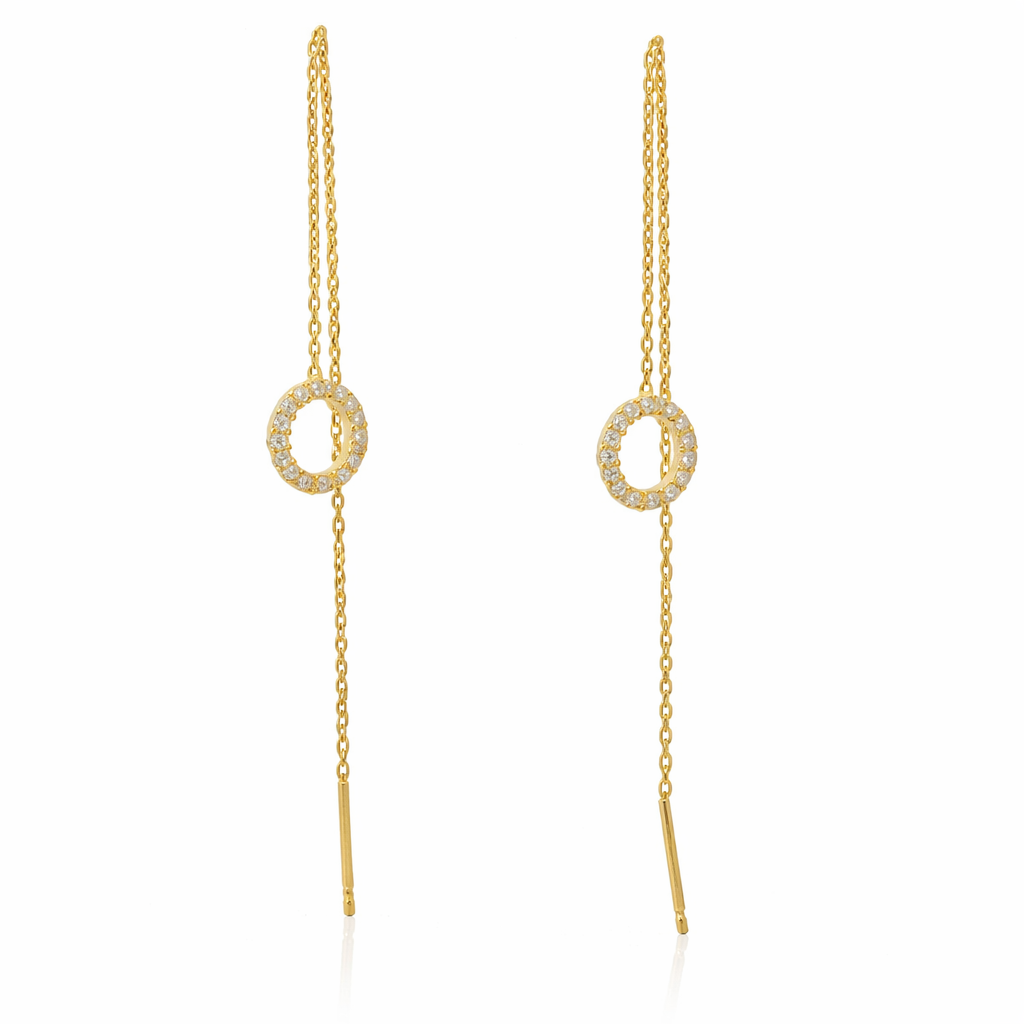 Circle Thread Earrings