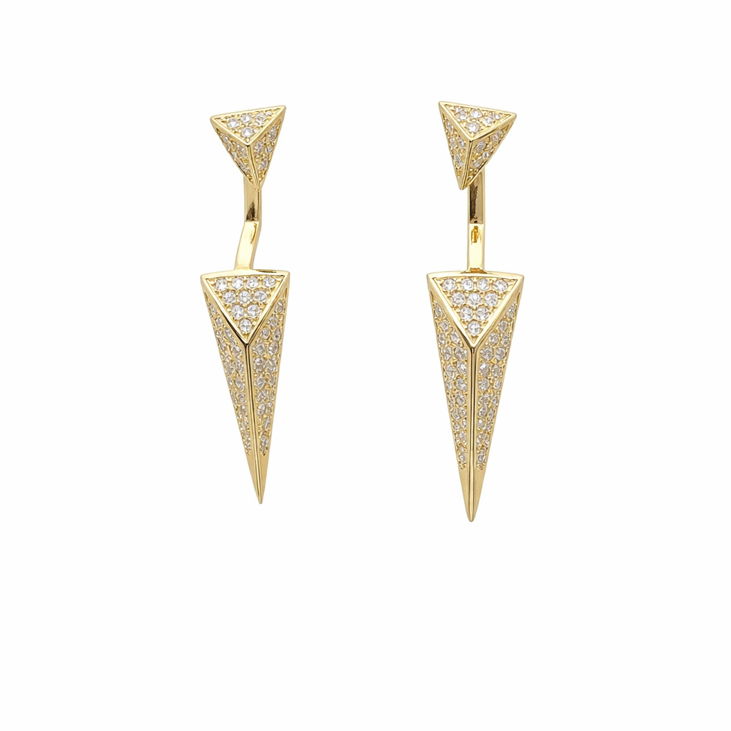 Pyramid CZ Earrings