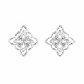 Sterling Silver Witch's Knot, Celtic Knot Stud Earrings