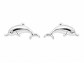 Sterling Silver Dolphin Stud Earrings