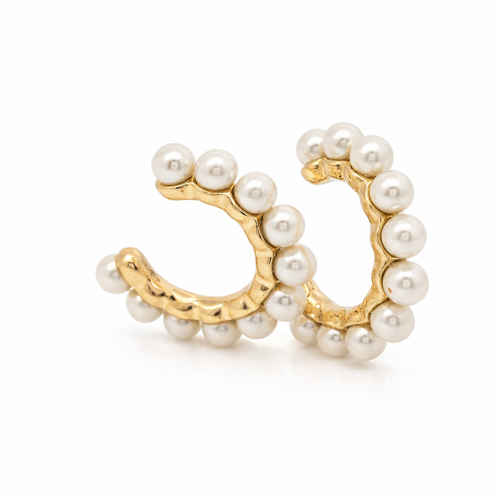 STERLING SILVER PEARL CUFF EARRING