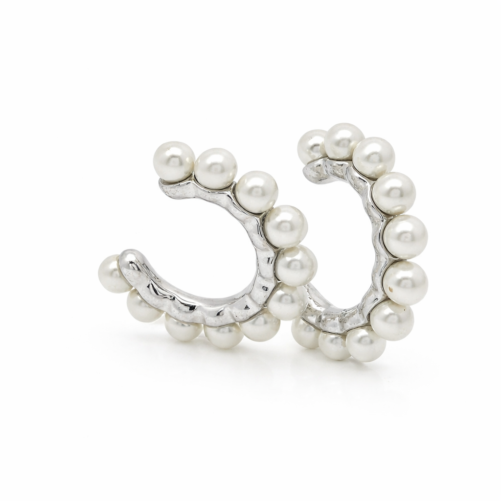 STERLING SILVER PEARL CUFF EARRING