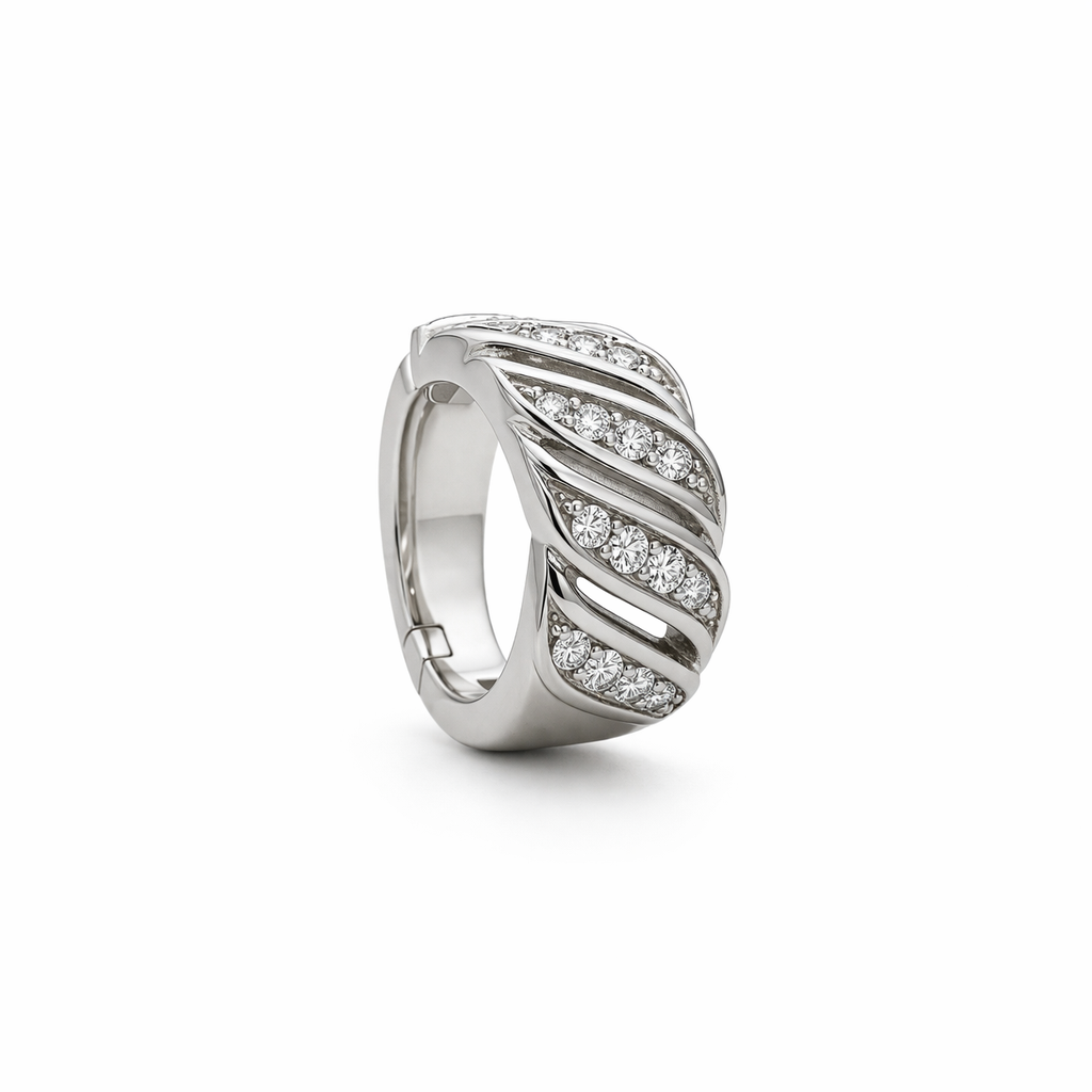 Sterling Silver CZ Cuff Earring