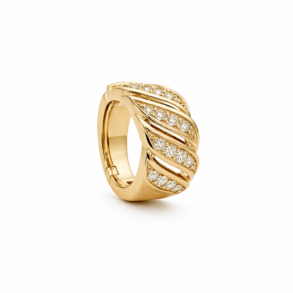 Sterling Silver CZ Cuff Earring