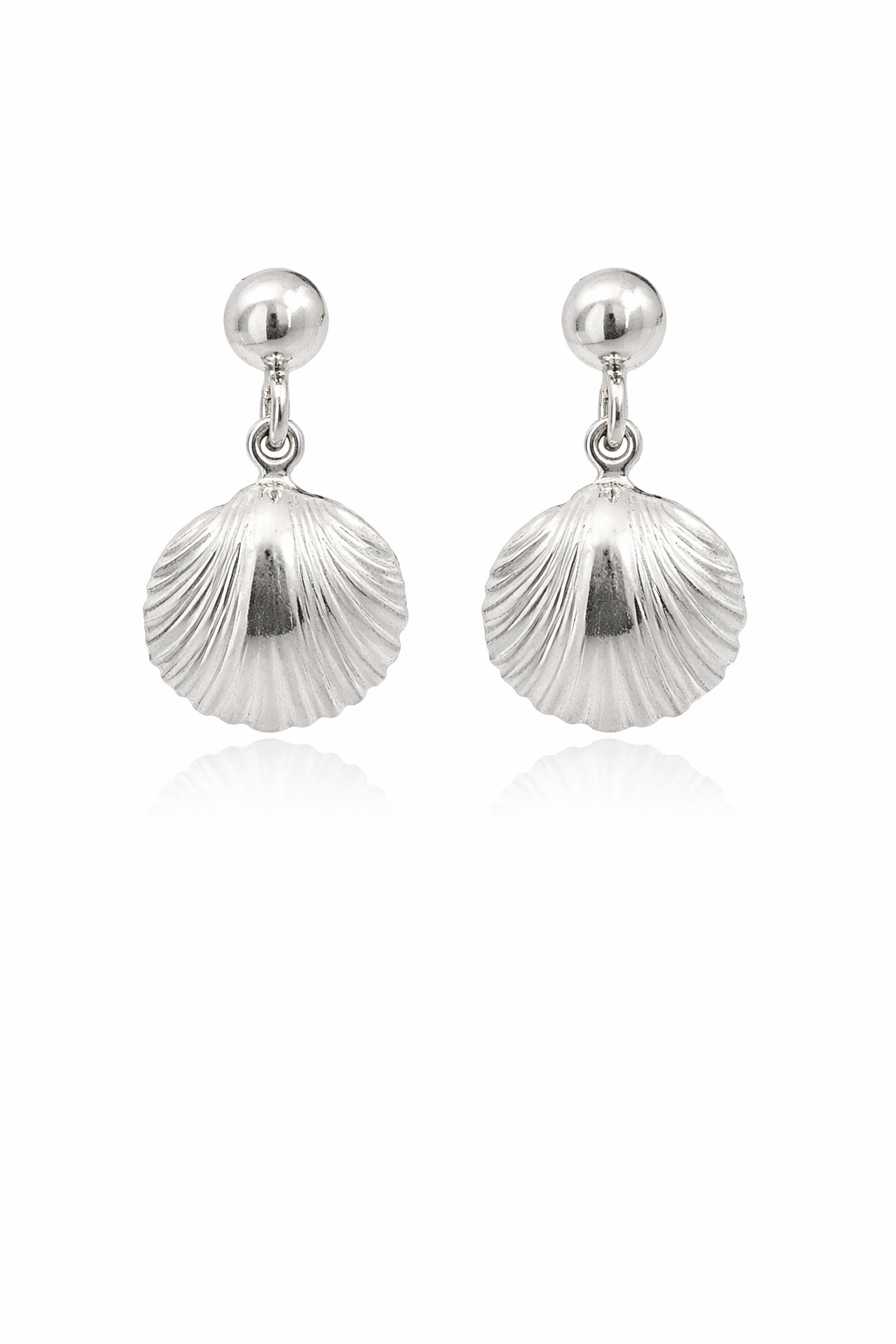Sterling Silver Dangle Seashell Earrings