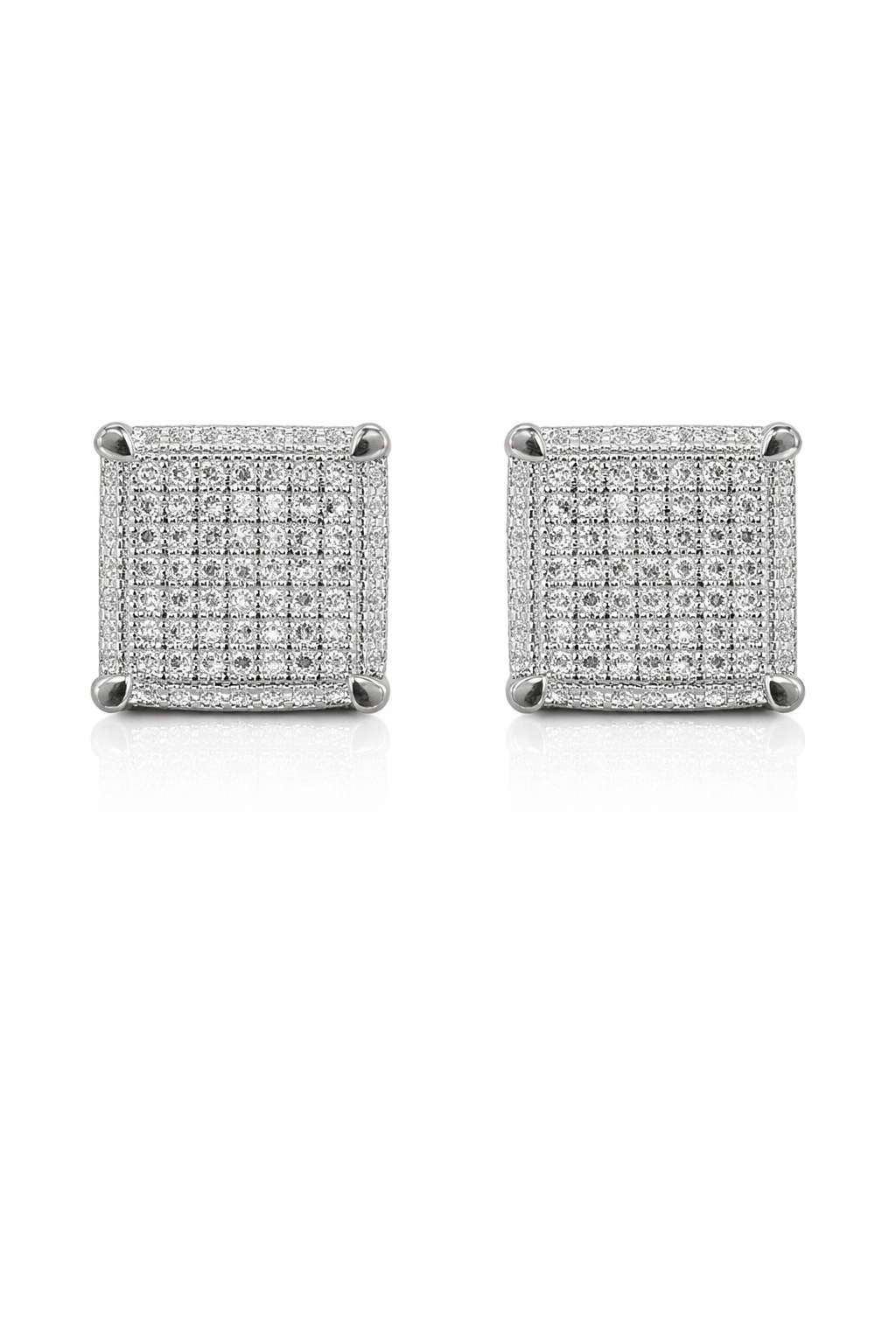 Sterling Silver Hip Hop Earrings
