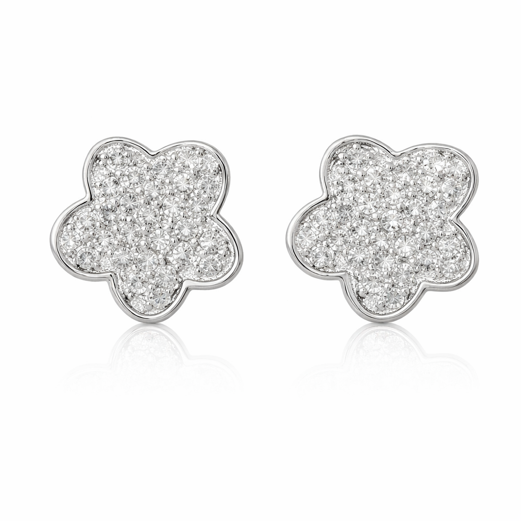 Sterling Silver Flower Earrings