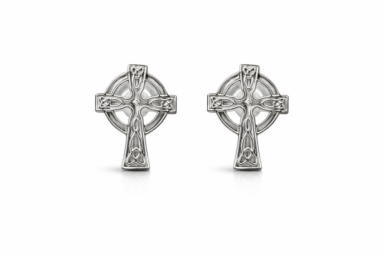 Sterling Silver Cross Studs