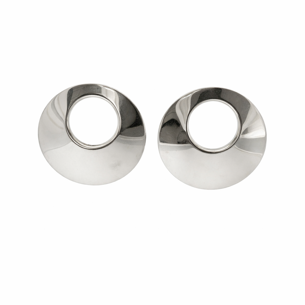 Sterling Silver Open Circle Earrings