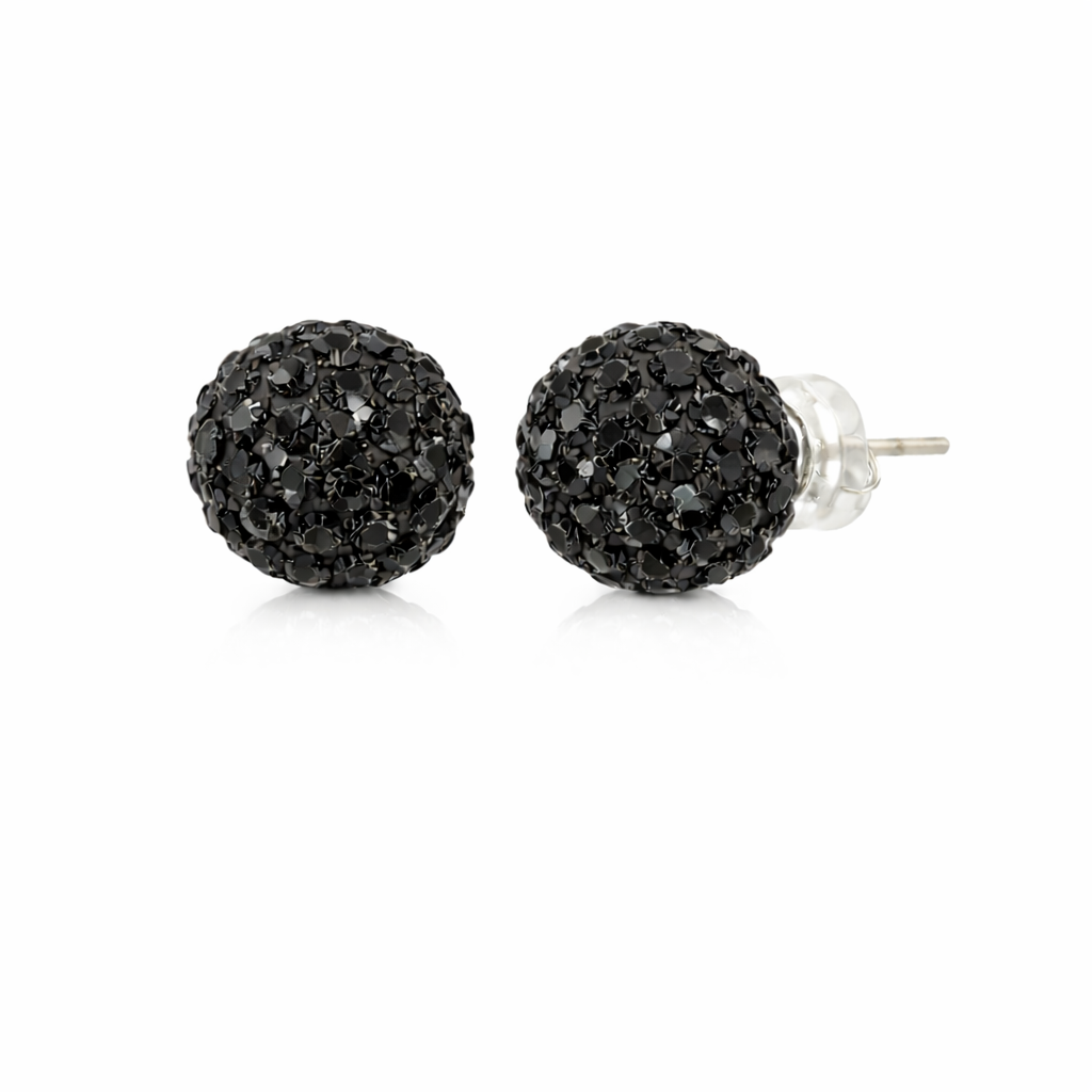 Sterling Silver CZ Fireball Studs (5 Colors)