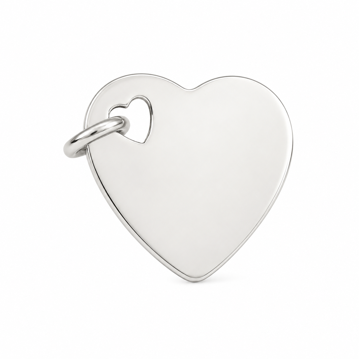 Sterling Silver Engravable Heart Pendant