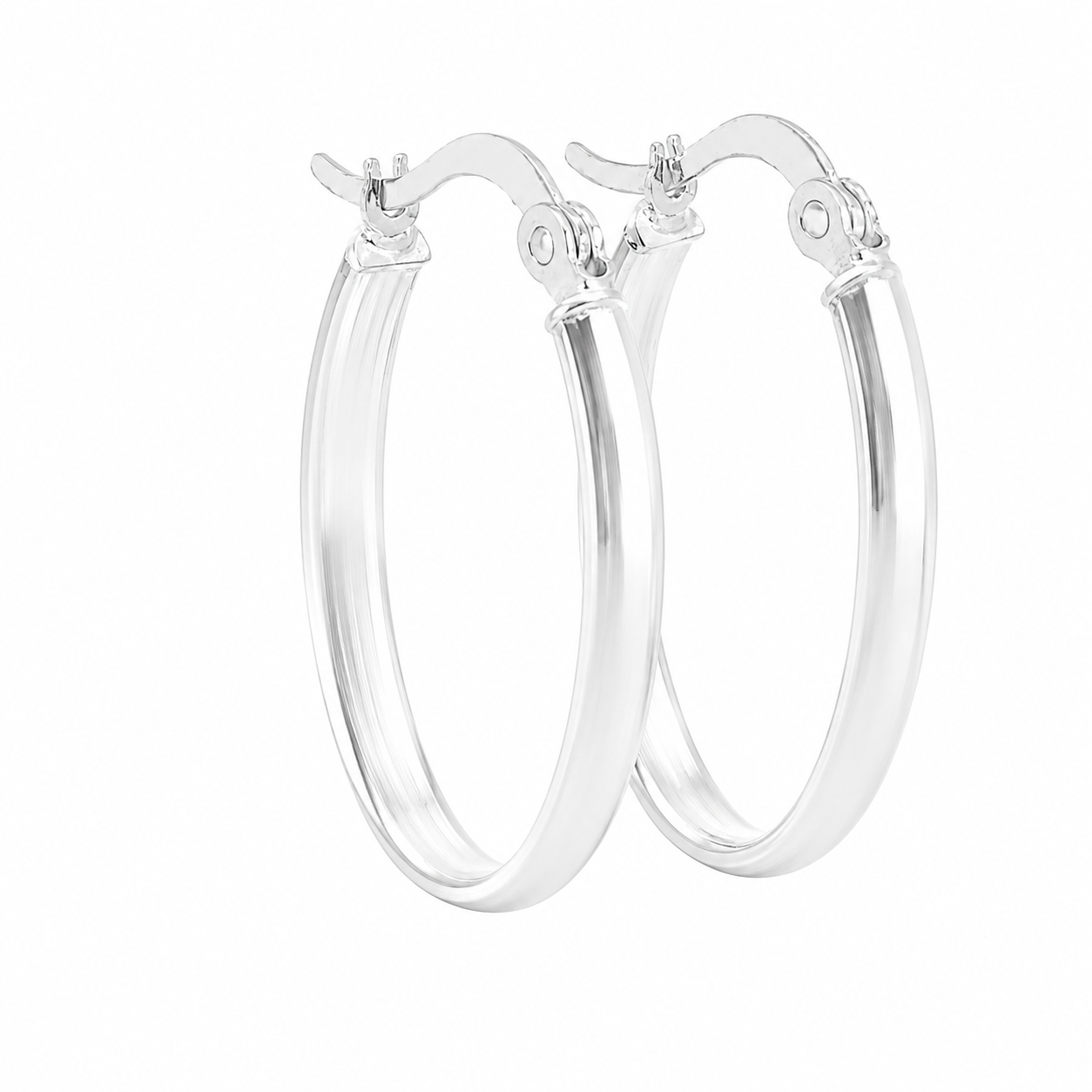 Sterling Silver Small Oval Hoops