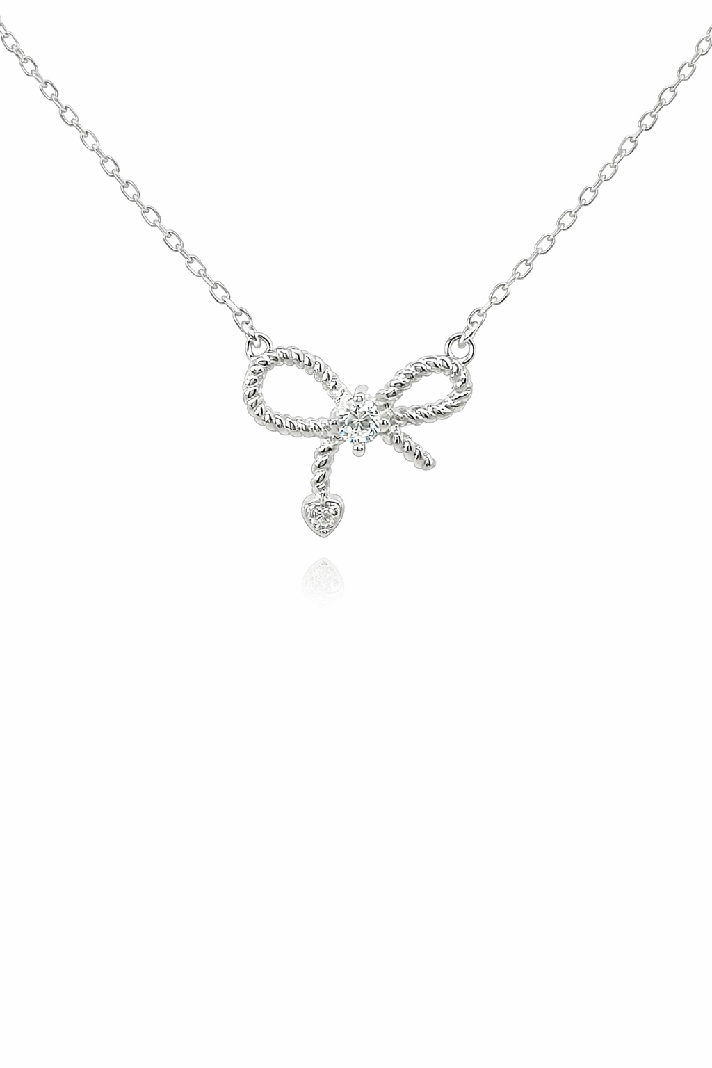 Sterling Silver Pretzel Infinity Rope Necklace