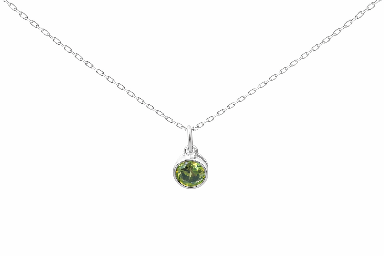 Sterling Silver Birth Stone Pendant Necklace