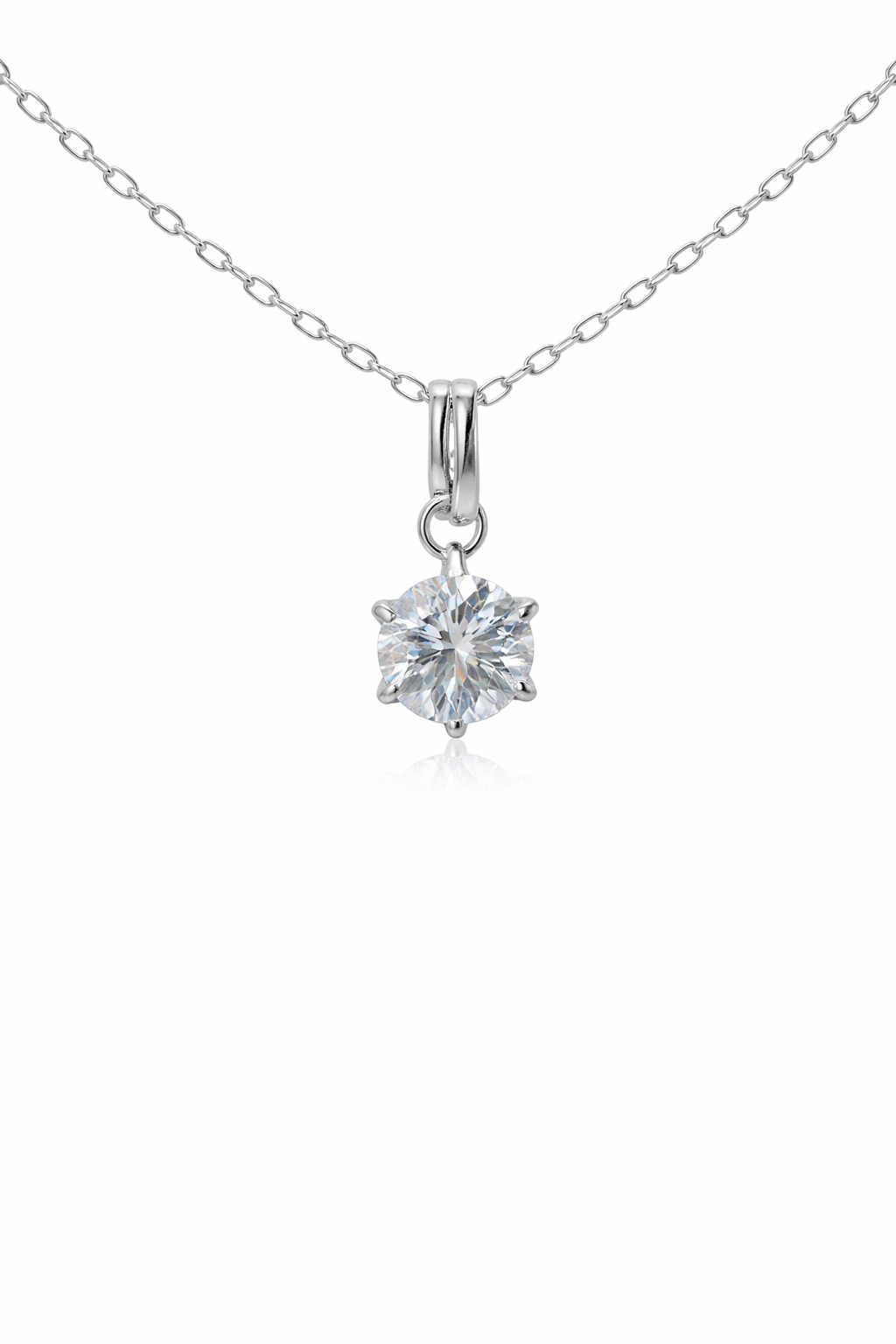 Sterling Silver CZ Necklace