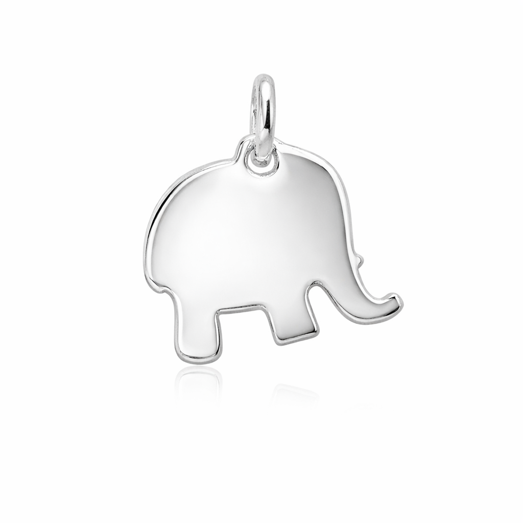 Sterling Silver Small Plain Elephant Pendant