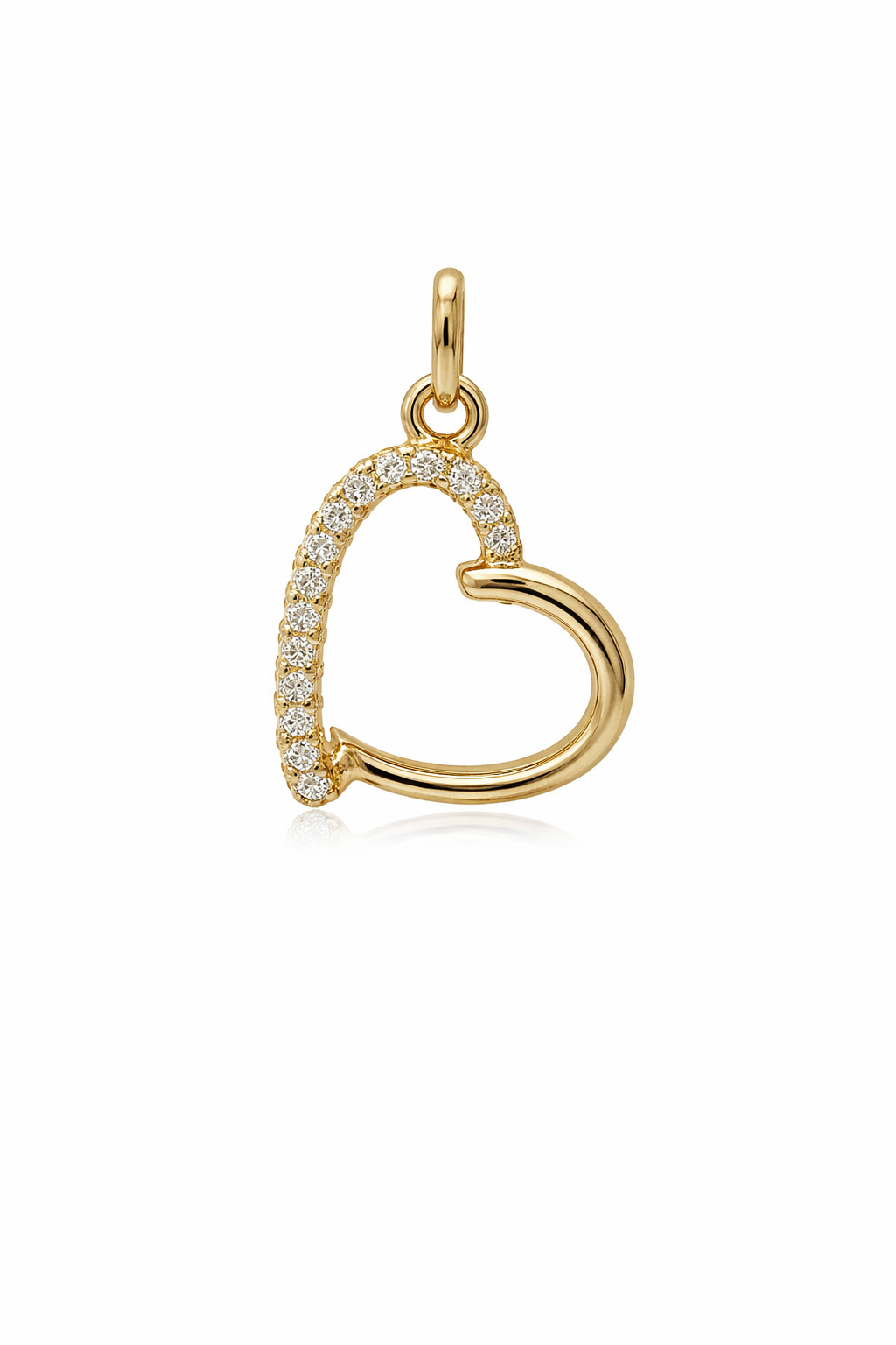 Sterling Silver Heart CZ Pendant