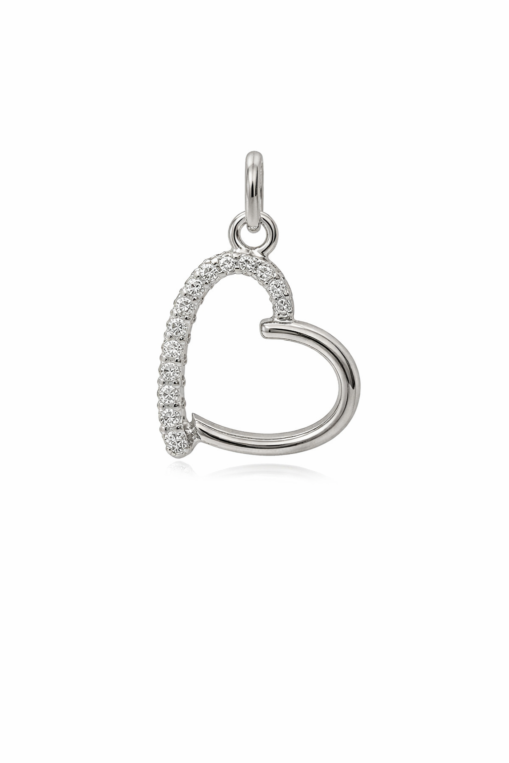 Sterling Silver Heart CZ Pendant