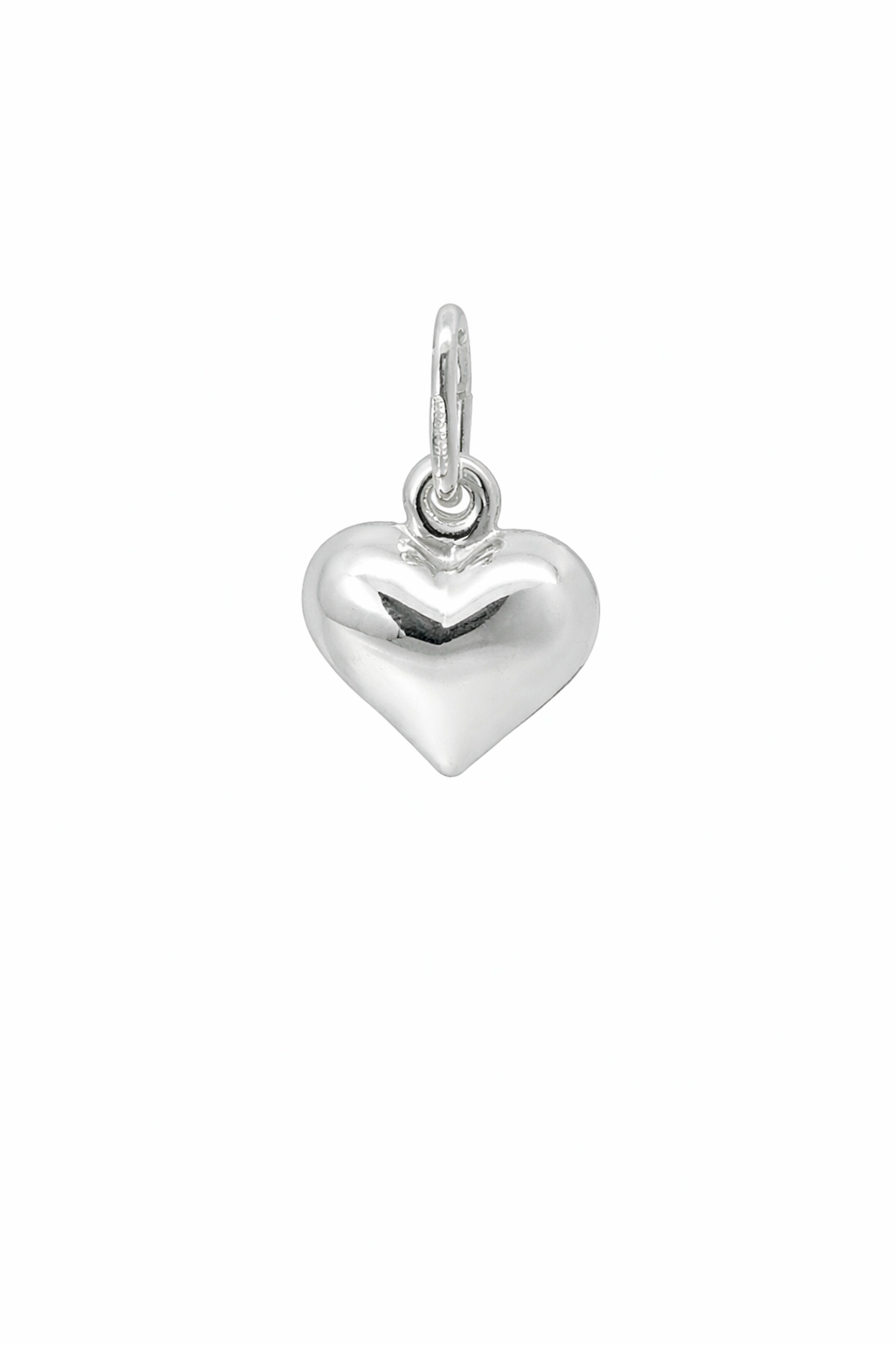 Sterling Silver Puff Heart Pendant