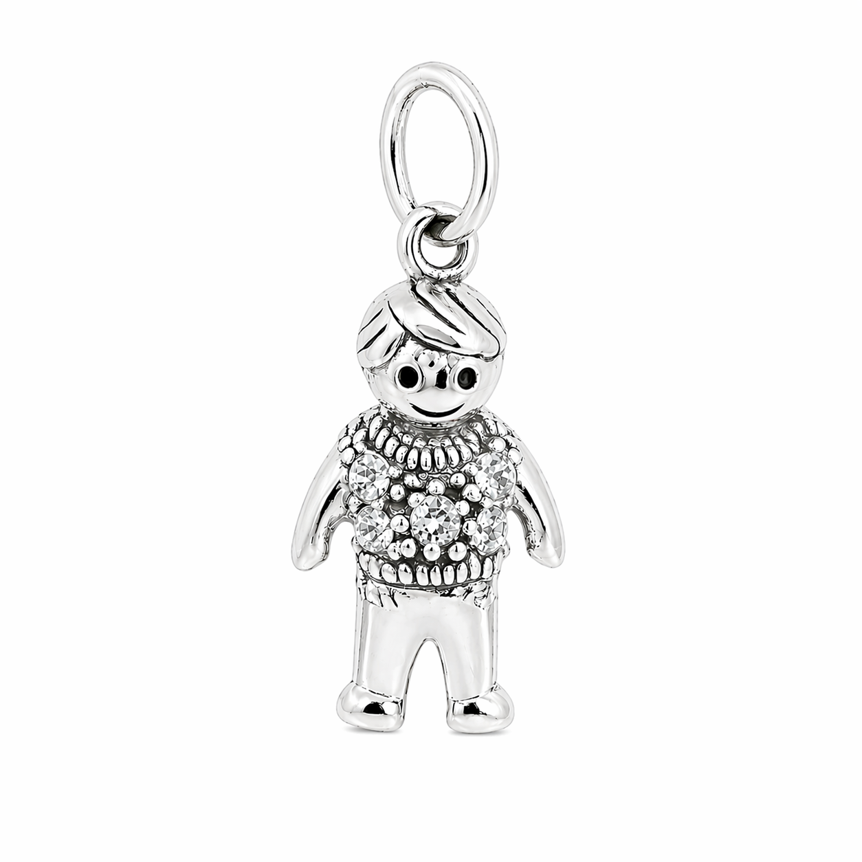 Sterling Silver Boy Birthstone Pendant