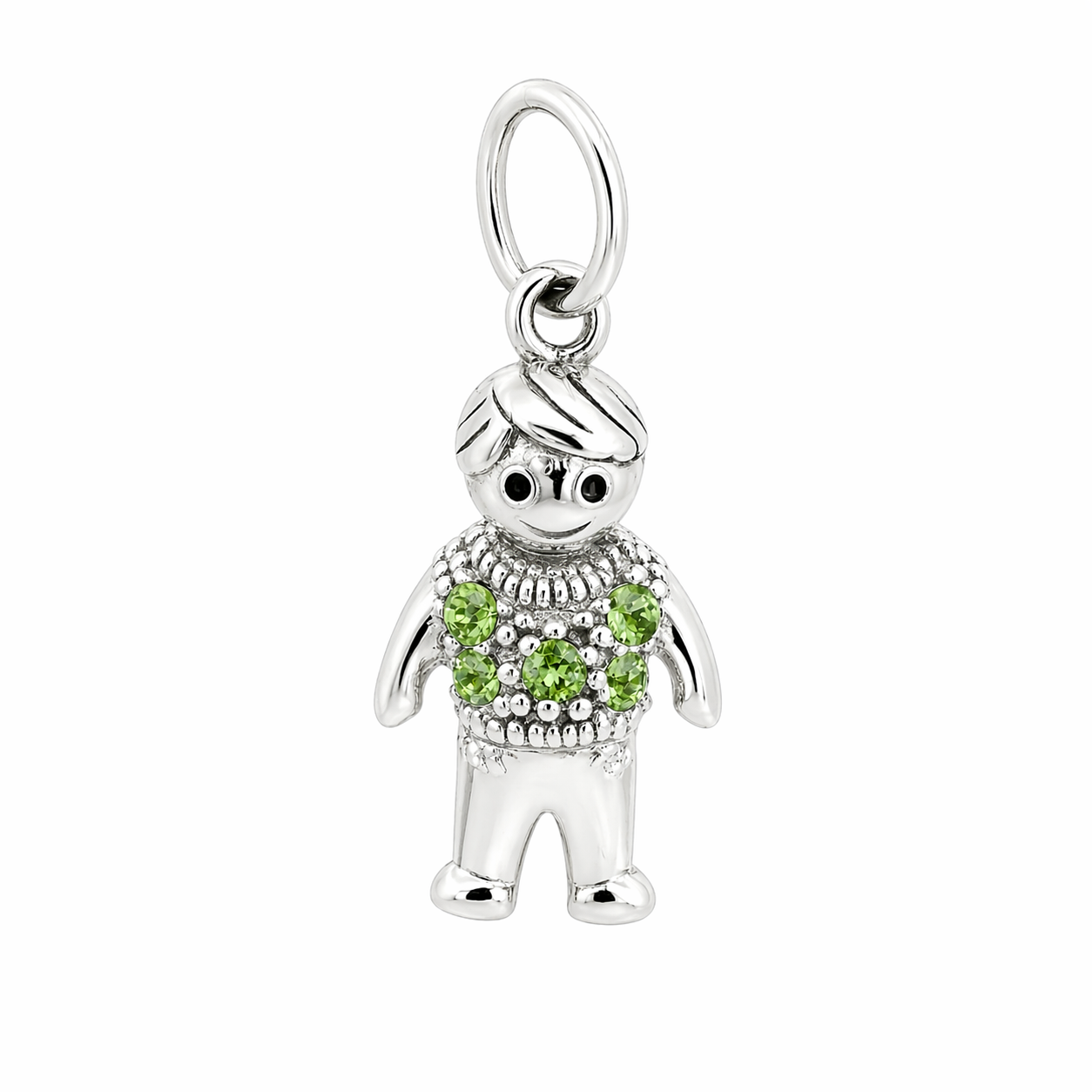 Sterling Silver Boy Birthstone Pendant
