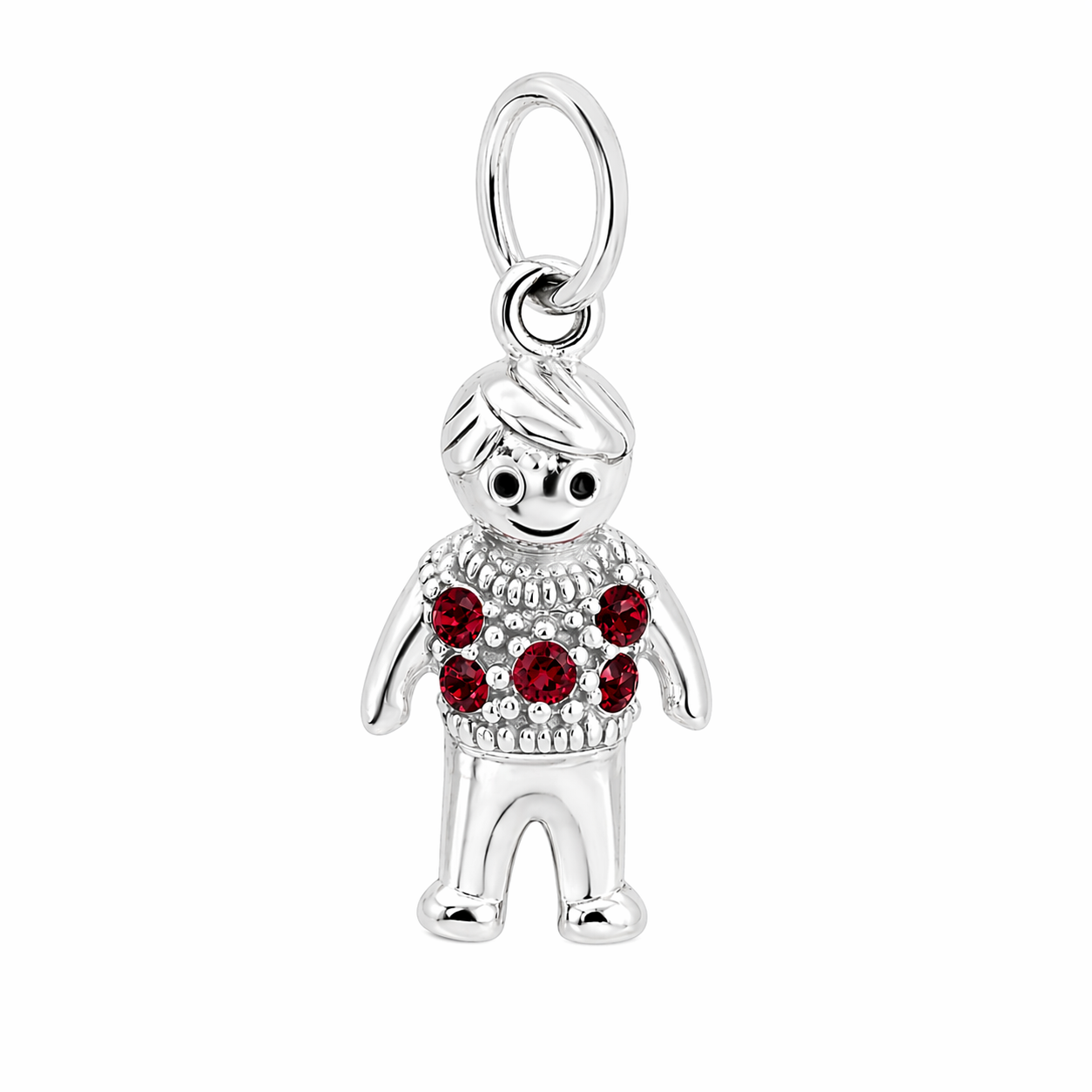 Sterling Silver Boy Birthstone Pendant