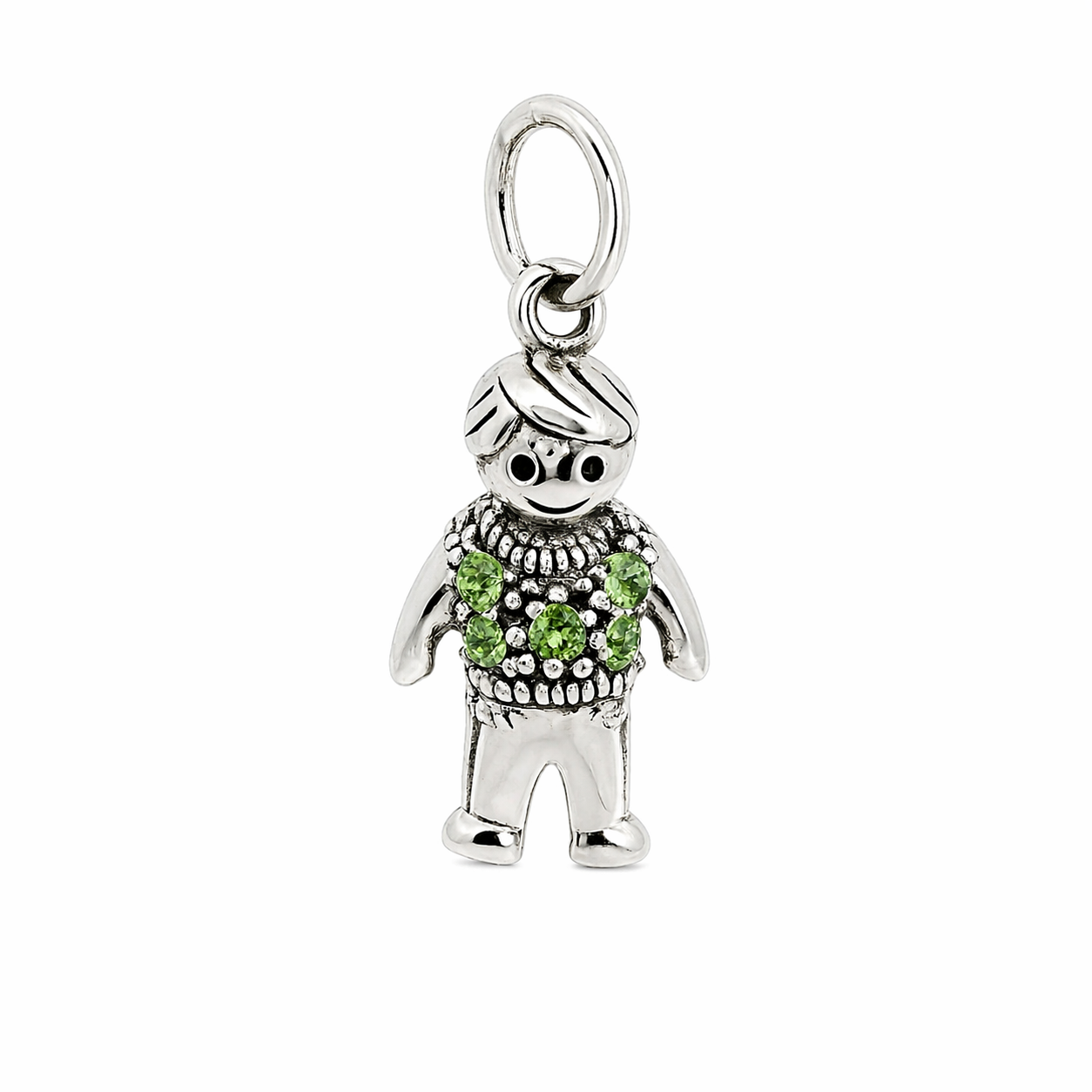 Sterling Silver Boy Birthstone Pendant
